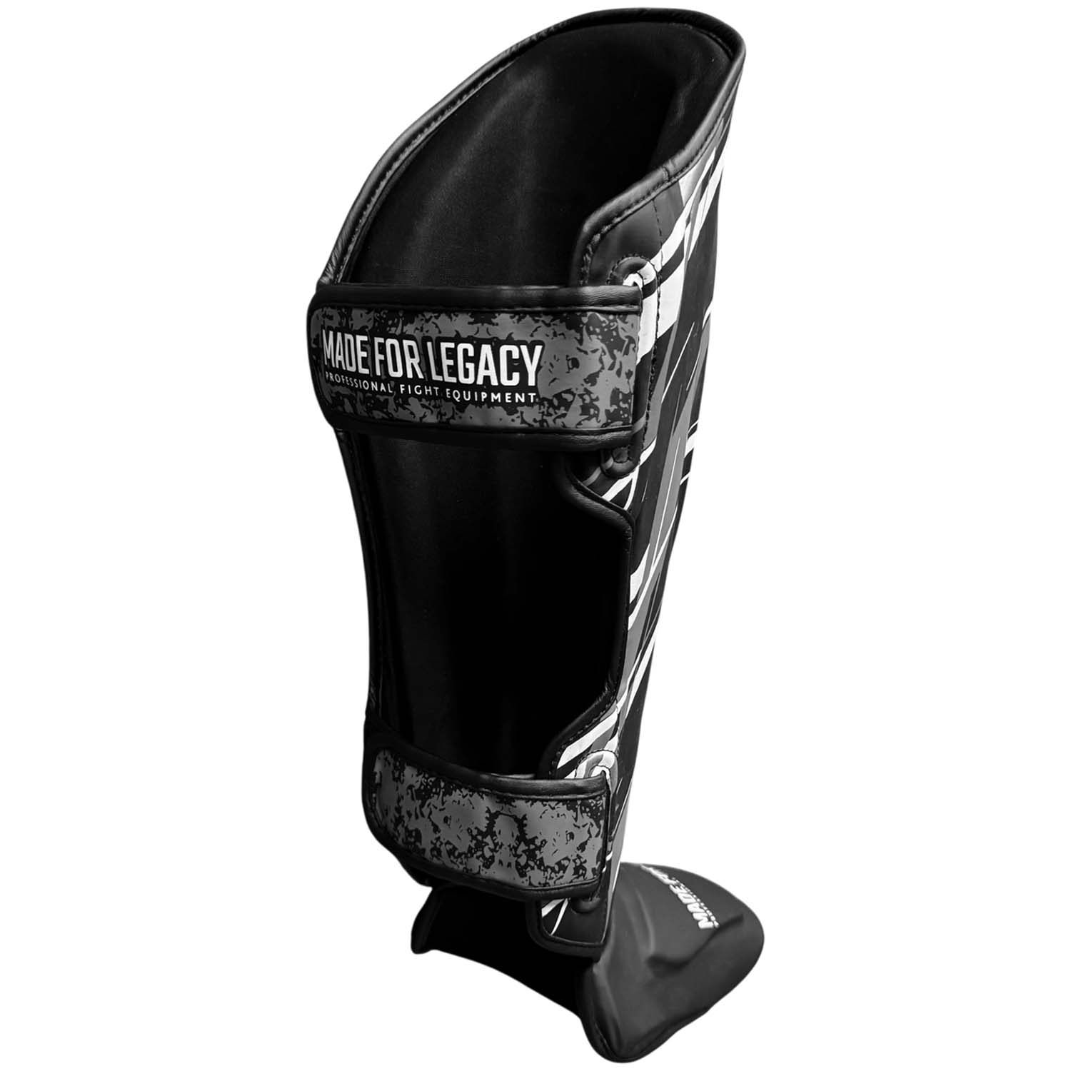 LEGACY X Schienbein-Spannschutz, Kunstleder, schwarz-grau S