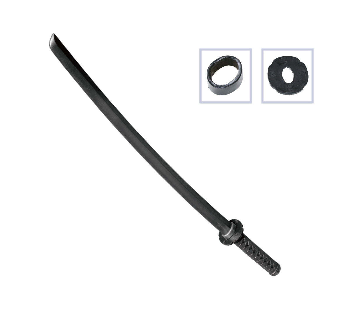 Bokken-Katana schwarz aus TPR-Kunststoff 100 cm Bokken-Katana schwarz aus TPR-Kunststoff 100 cm