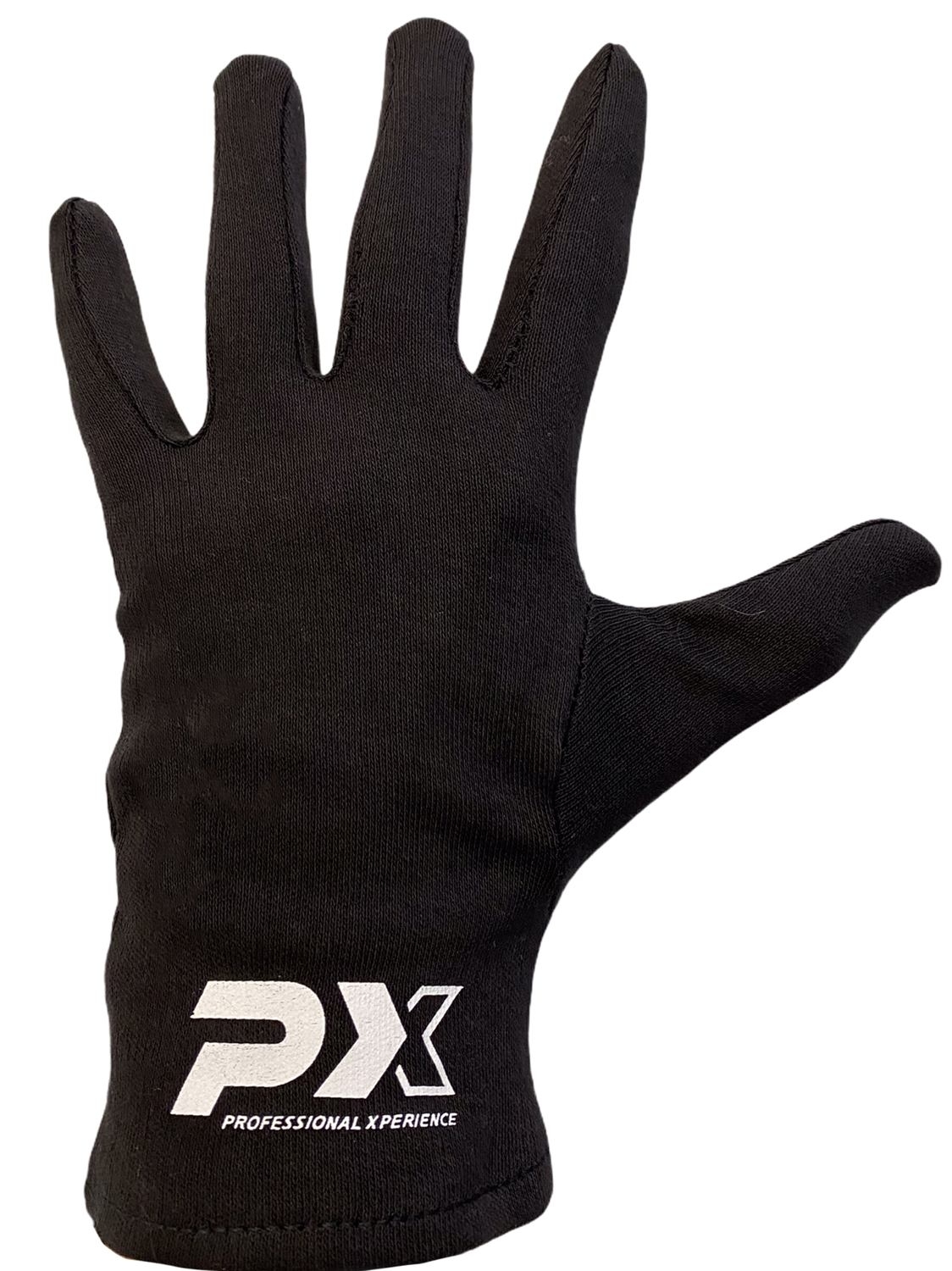 PX Boxing Inner Gloves with Fingers, black, S/M