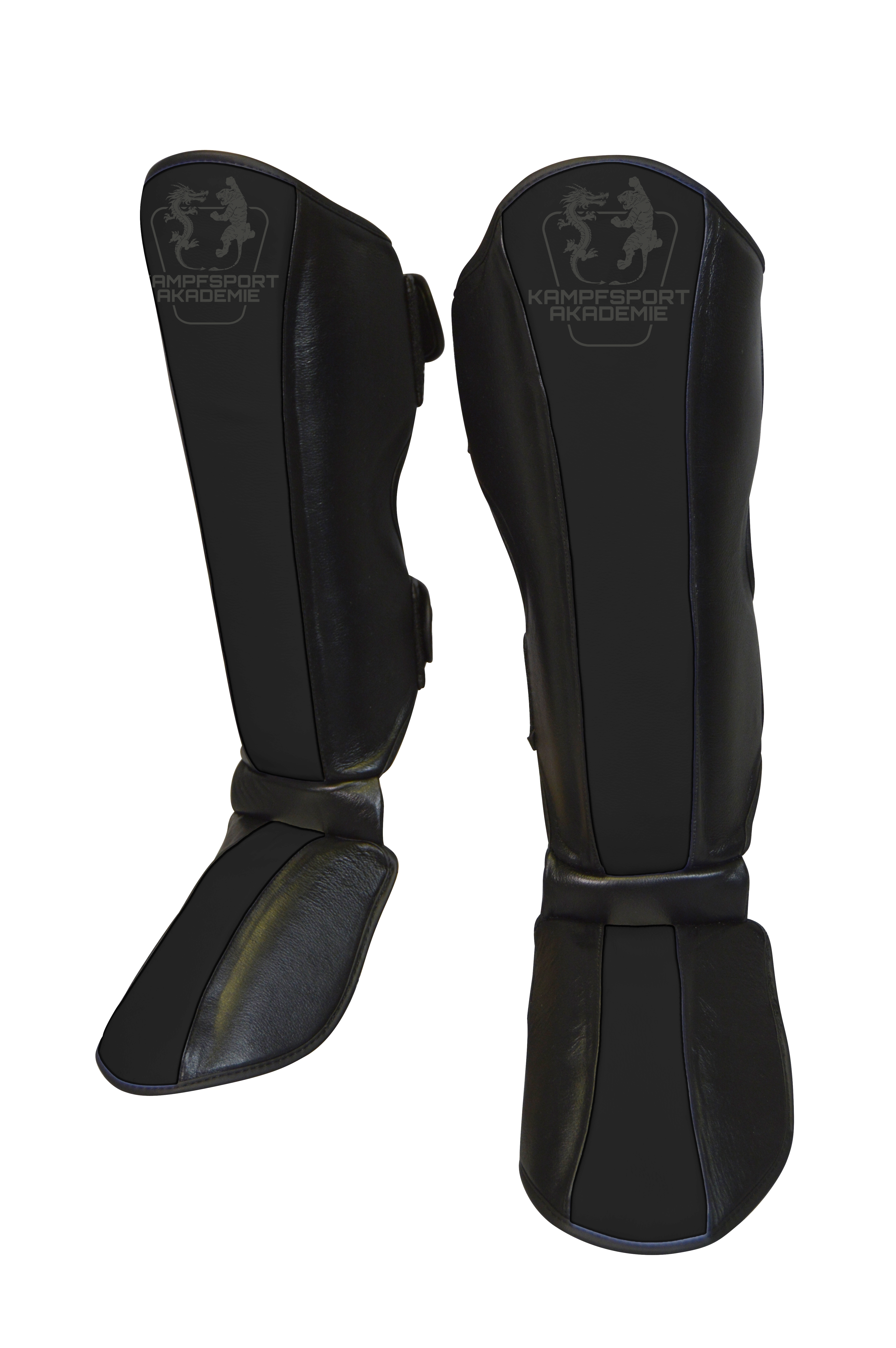 "Kampfsport Akademie" Schienbein-Spannschutz XL, schwarz "Kampfsport Akademie" Schienbein-Spannschutz XL, schwarz
