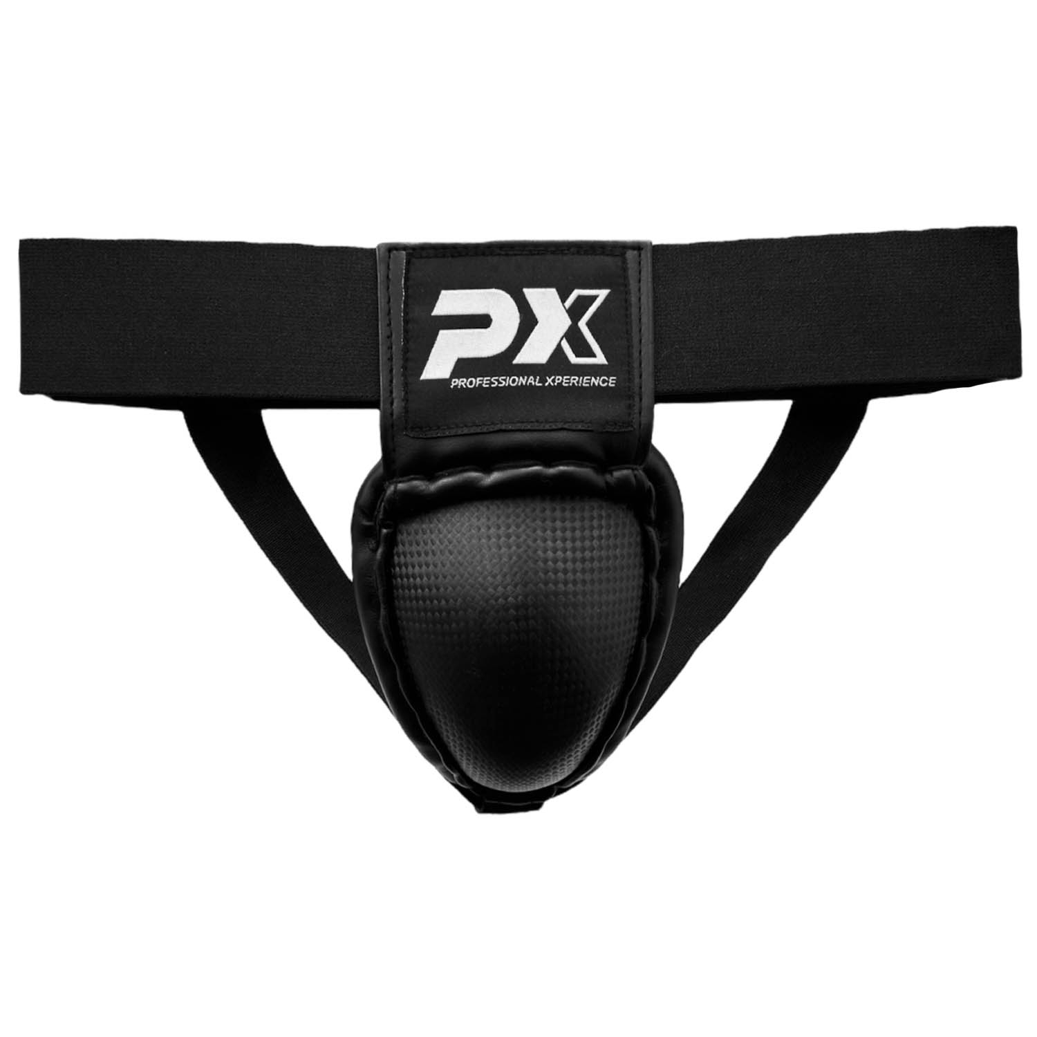 PX Male groinguard, black with metal cup XL
