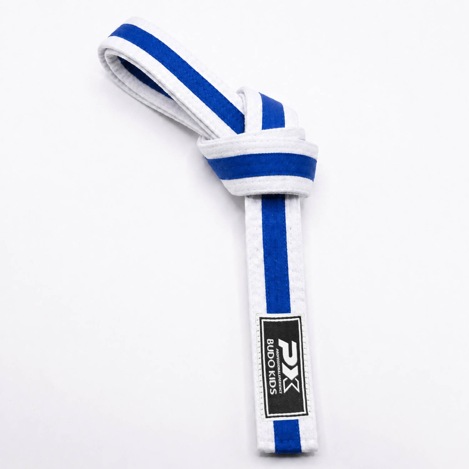 PX Budo Kids Softbelt, weiß-blau 220cm