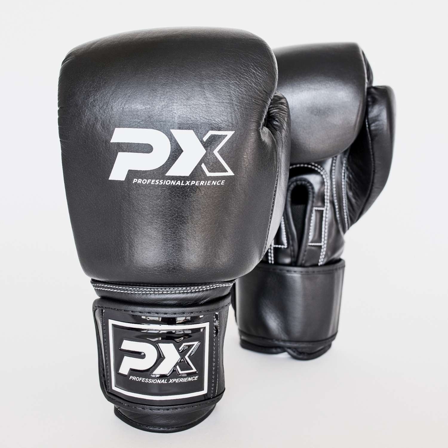 PX Boxhandschuhe, Leder, schwarz, 10oz