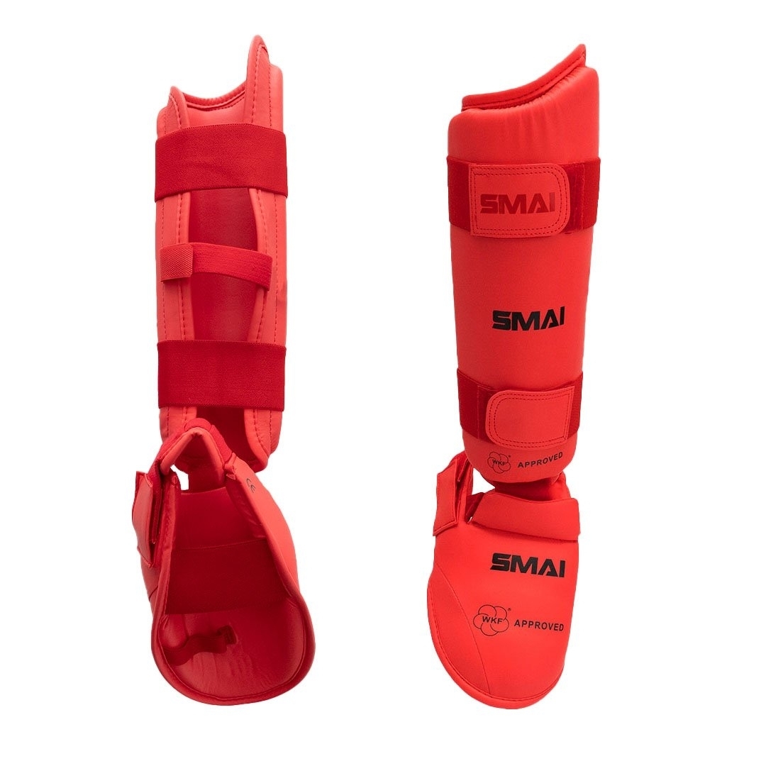SMAI WKF shin-Instep Guard, red, XS
