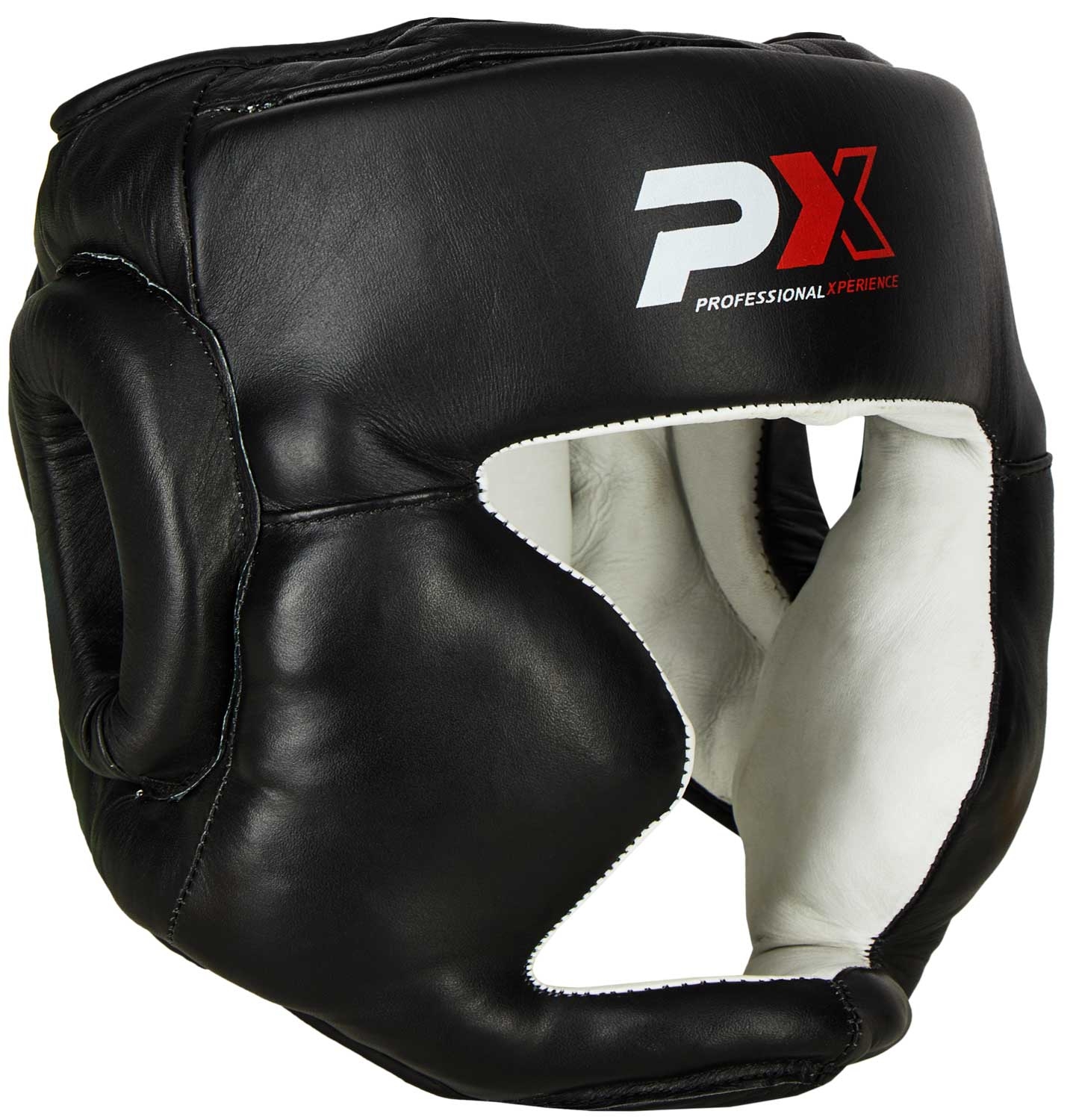 headguard cowhide, black, chinguard