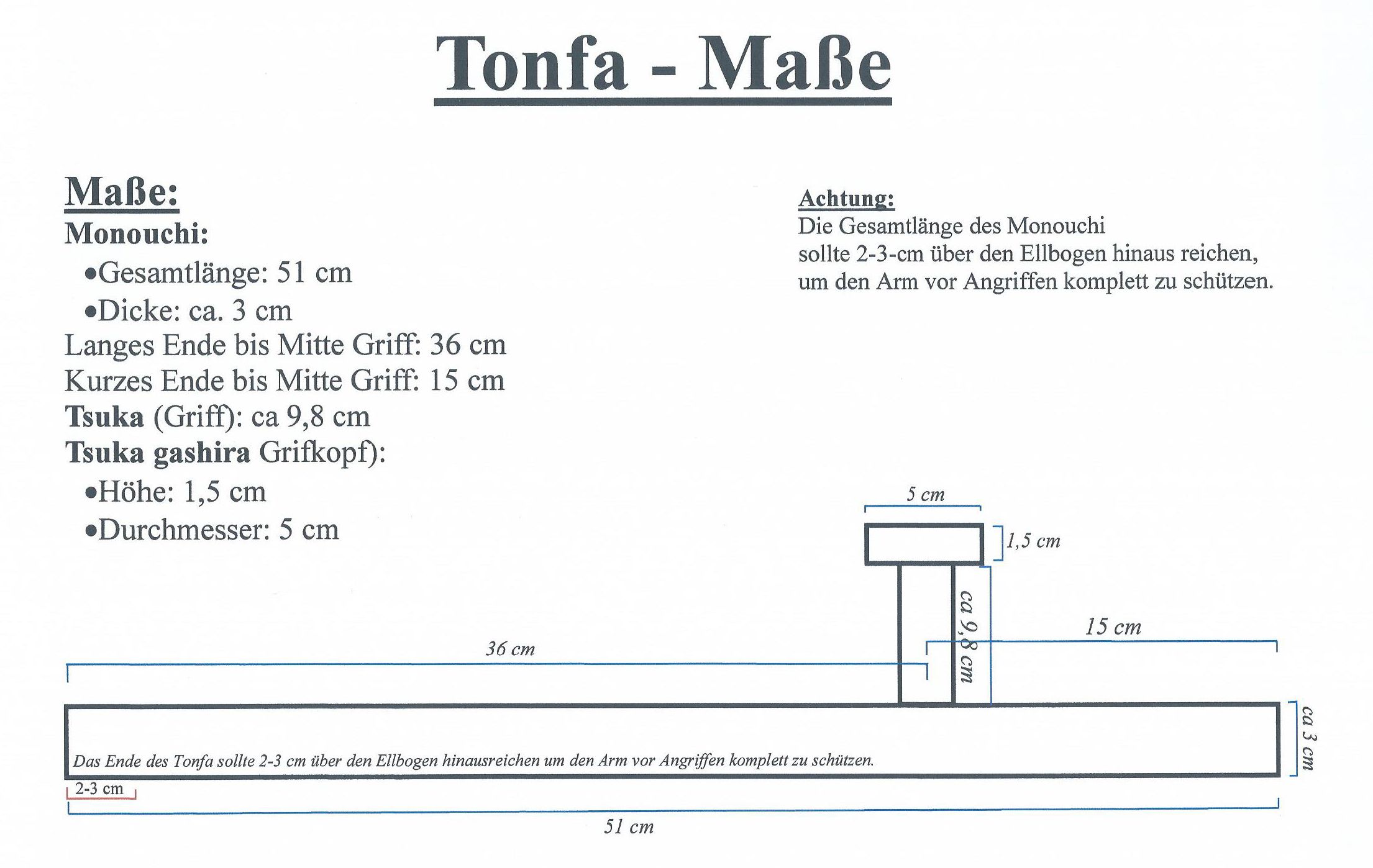 Paar Tonfa, rund, ca 51 cm
