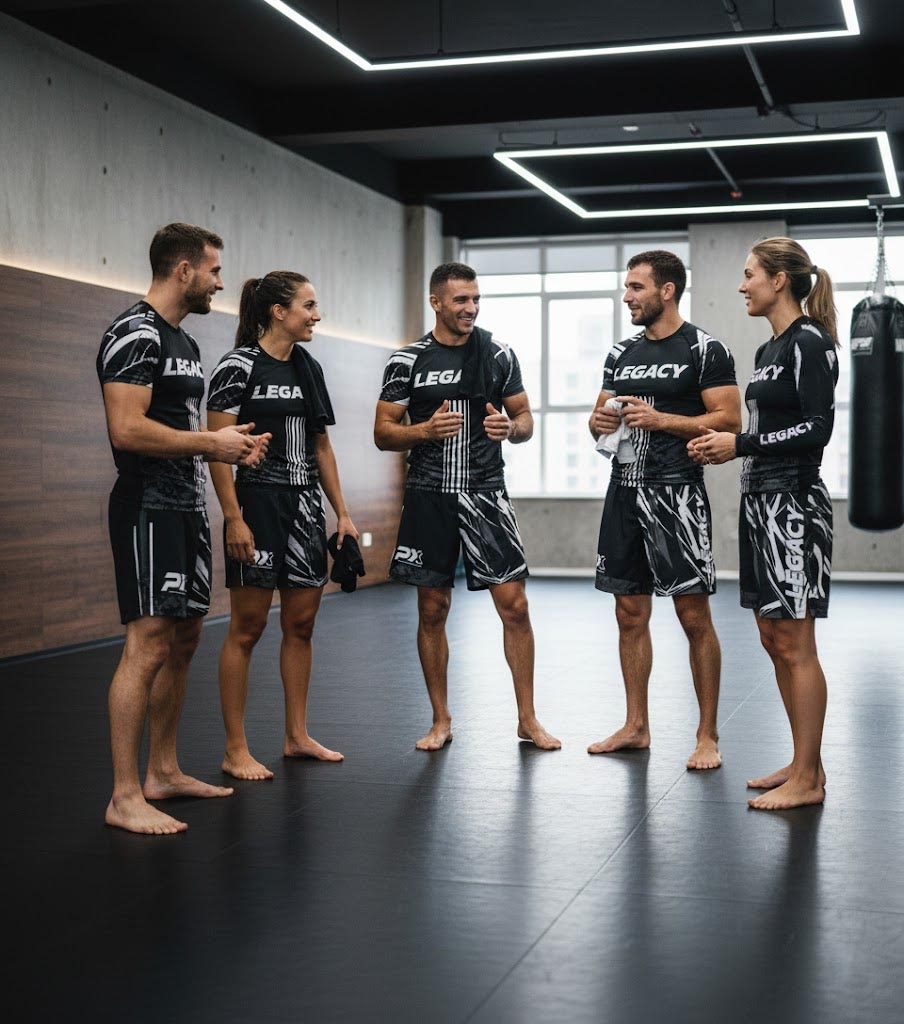 LEGACY X Rashguard langarm schwarz-grau L