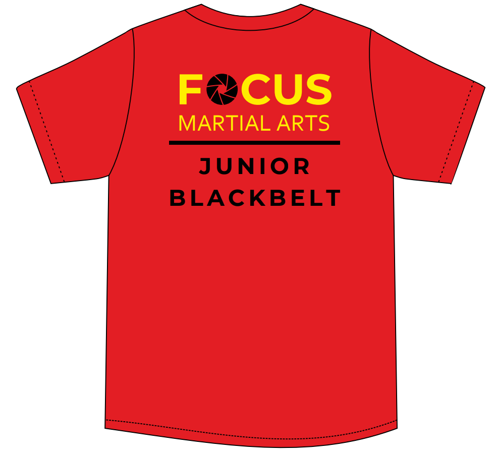 FOCUS Junior Blackbelt Shirt Gelb Weiß S FOCUS Junior Blackbelt Shirt Gelb Weiß S