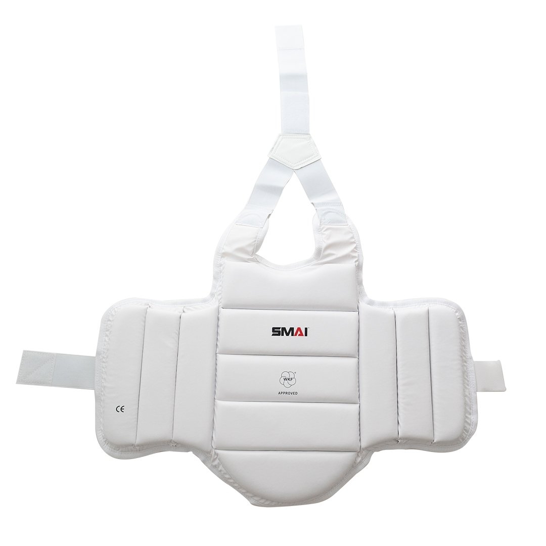 SMAI WKF Childrens Chestguard U14, white S SMAI WKF Childrens Chestguard U14, white S