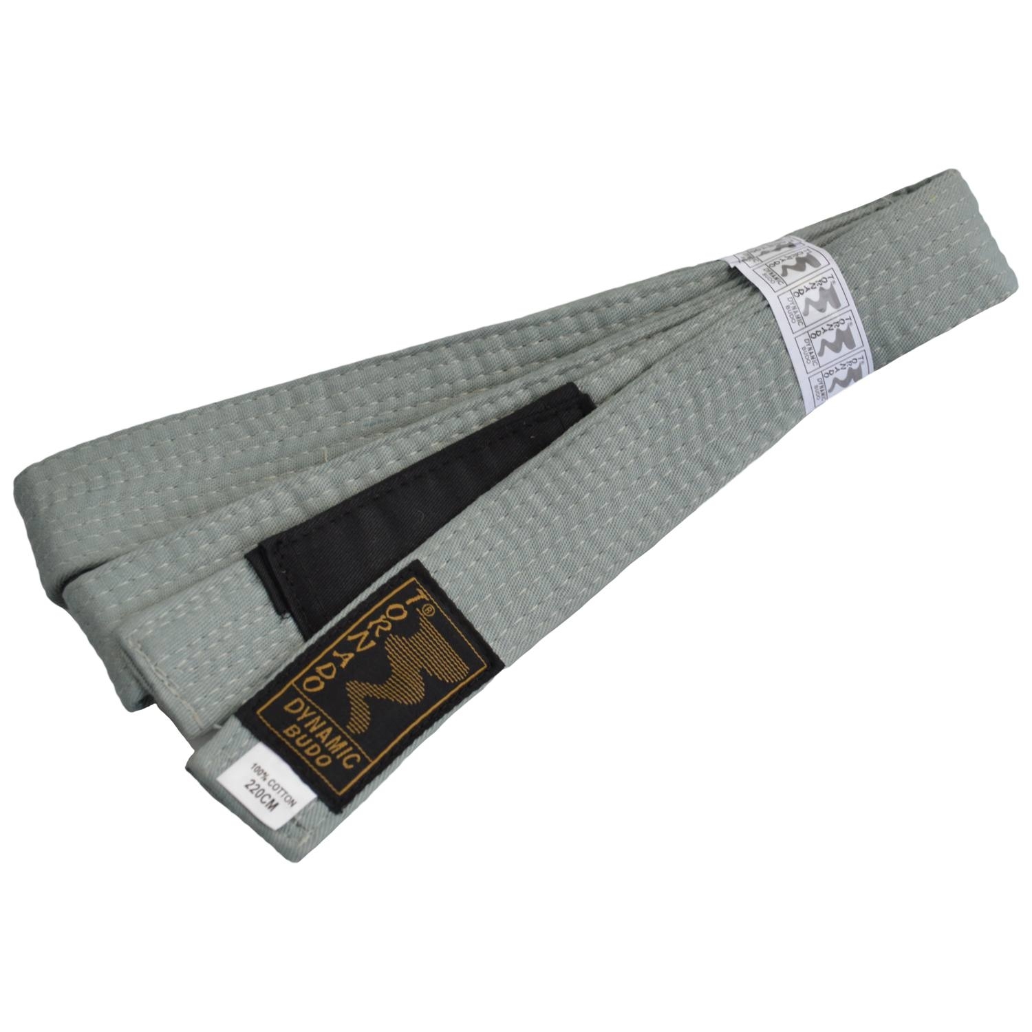 Kinder BJJ Gürtel grau m. Bar 240 cm