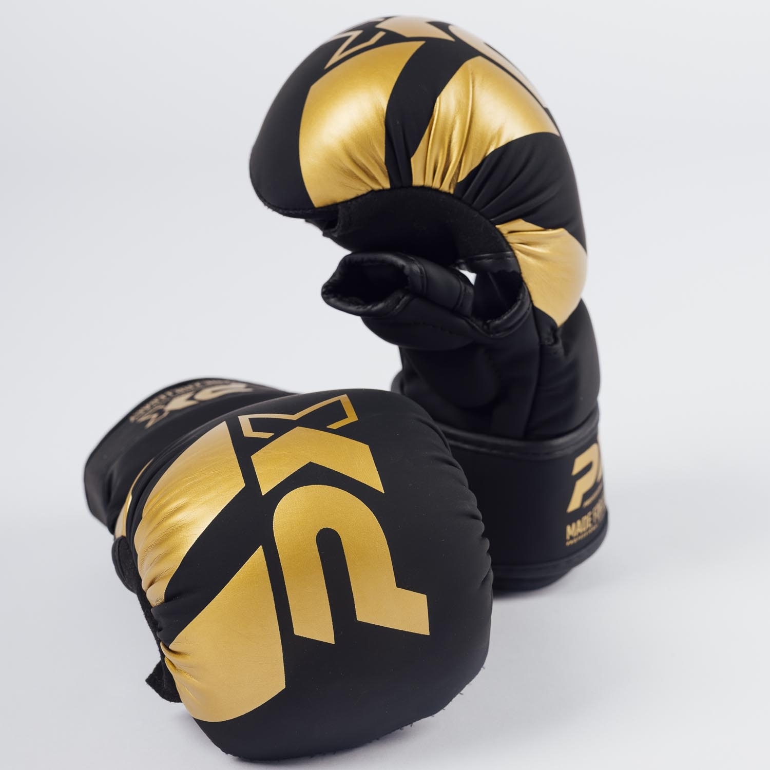 PX MMA Handschutz Kunstleder, schwarz-gold, S/M PX MMA Handschutz Kunstleder, schwarz-gold, S/M