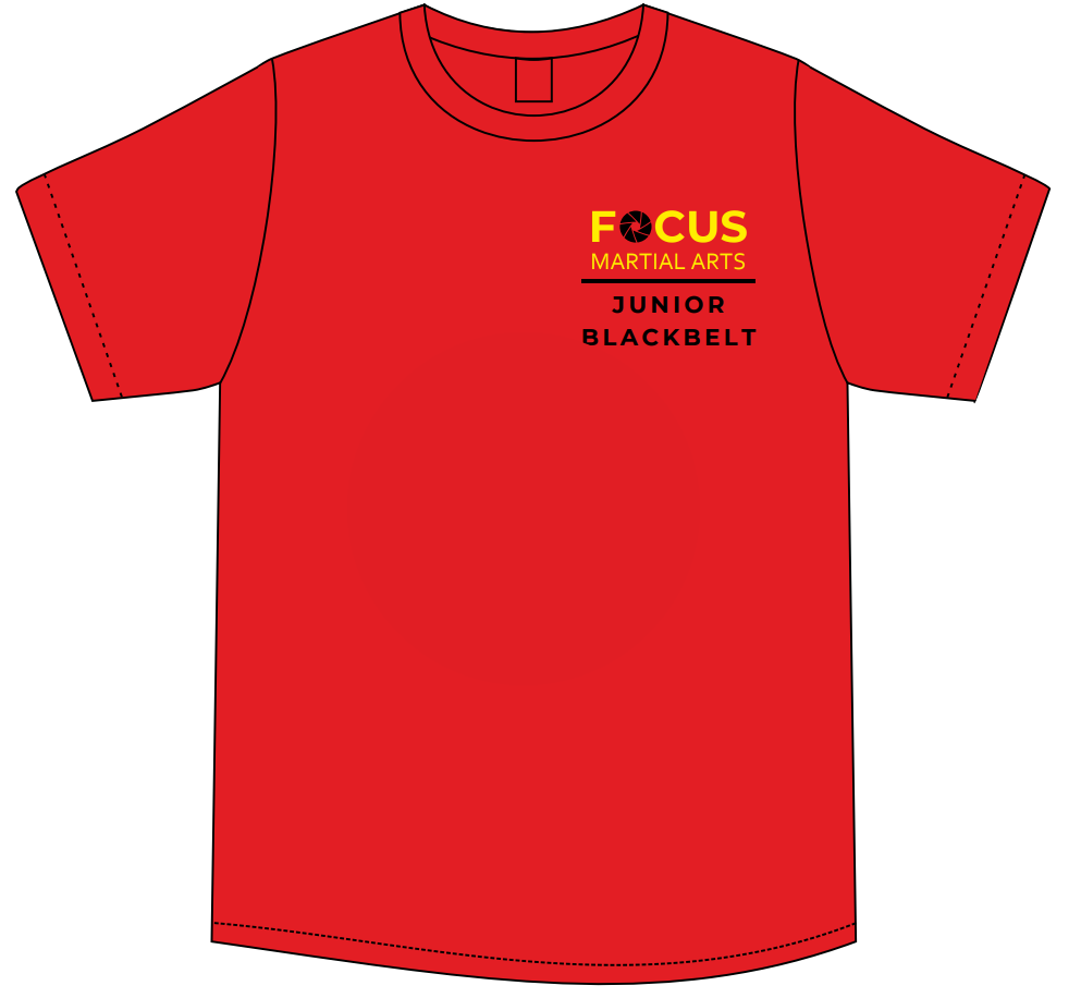 FOCUS Junior Blackbelt Shirt Gelb Weiß S