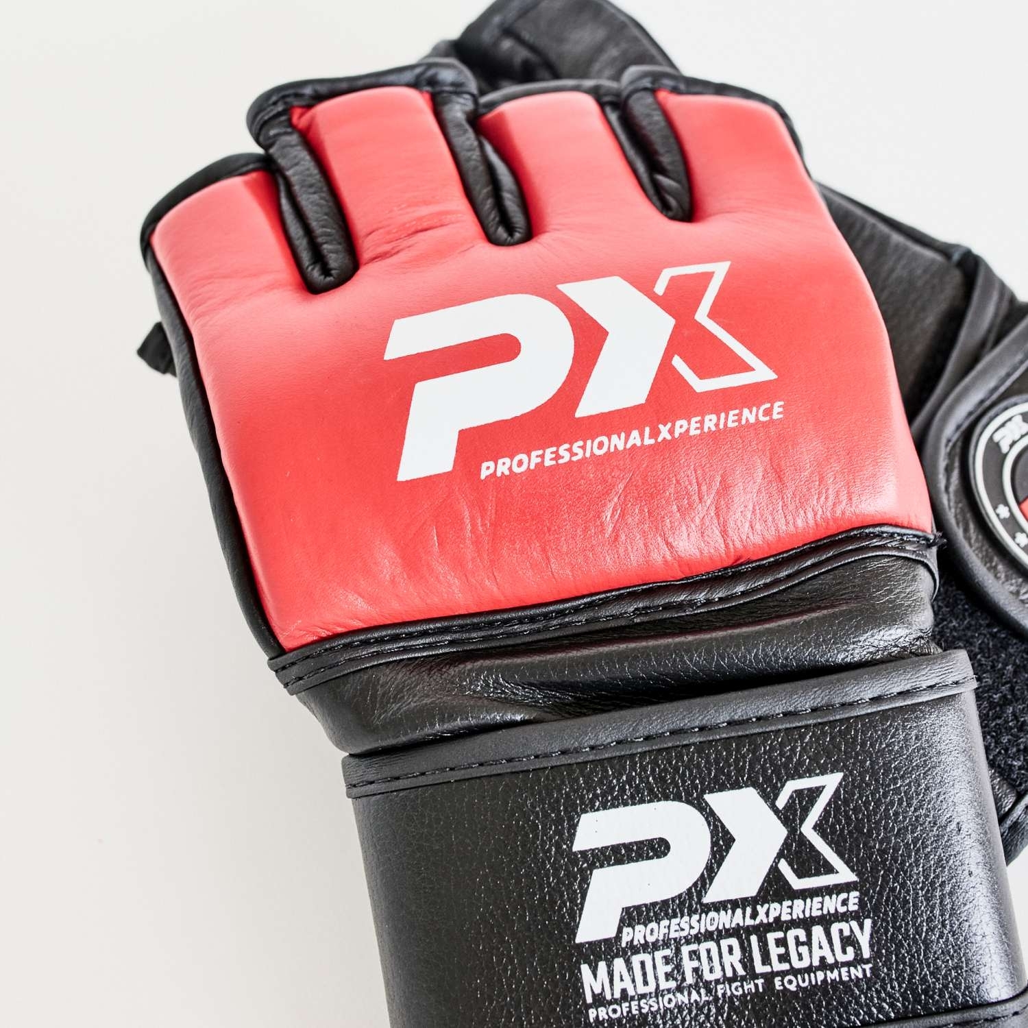 PX MMA-Handschutz Leder schwarz-rot S PX MMA-Handschutz Leder schwarz-rot S