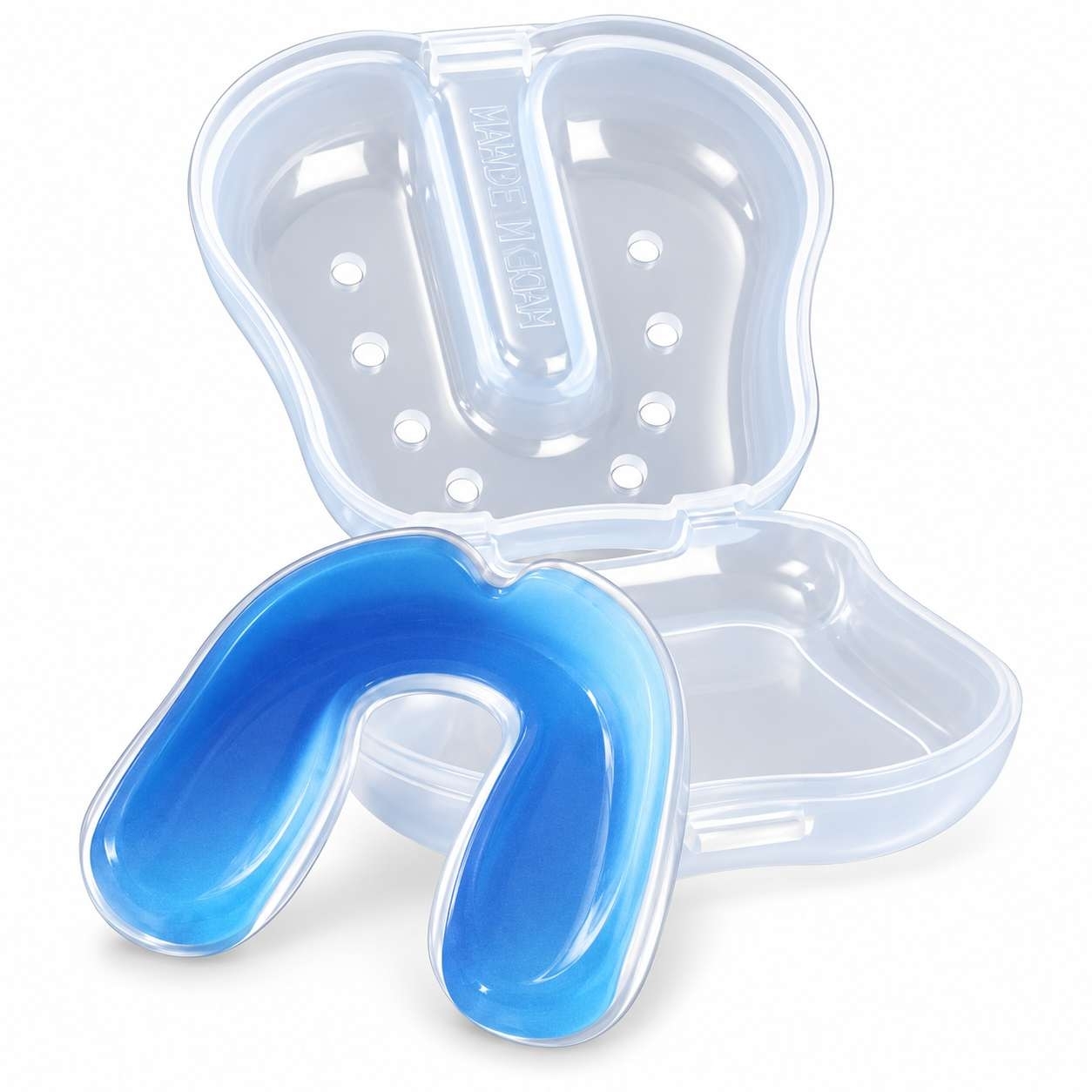 A+ mouthguard JUNIOR white-blue with box A+ mouthguard JUNIOR white-blue with box