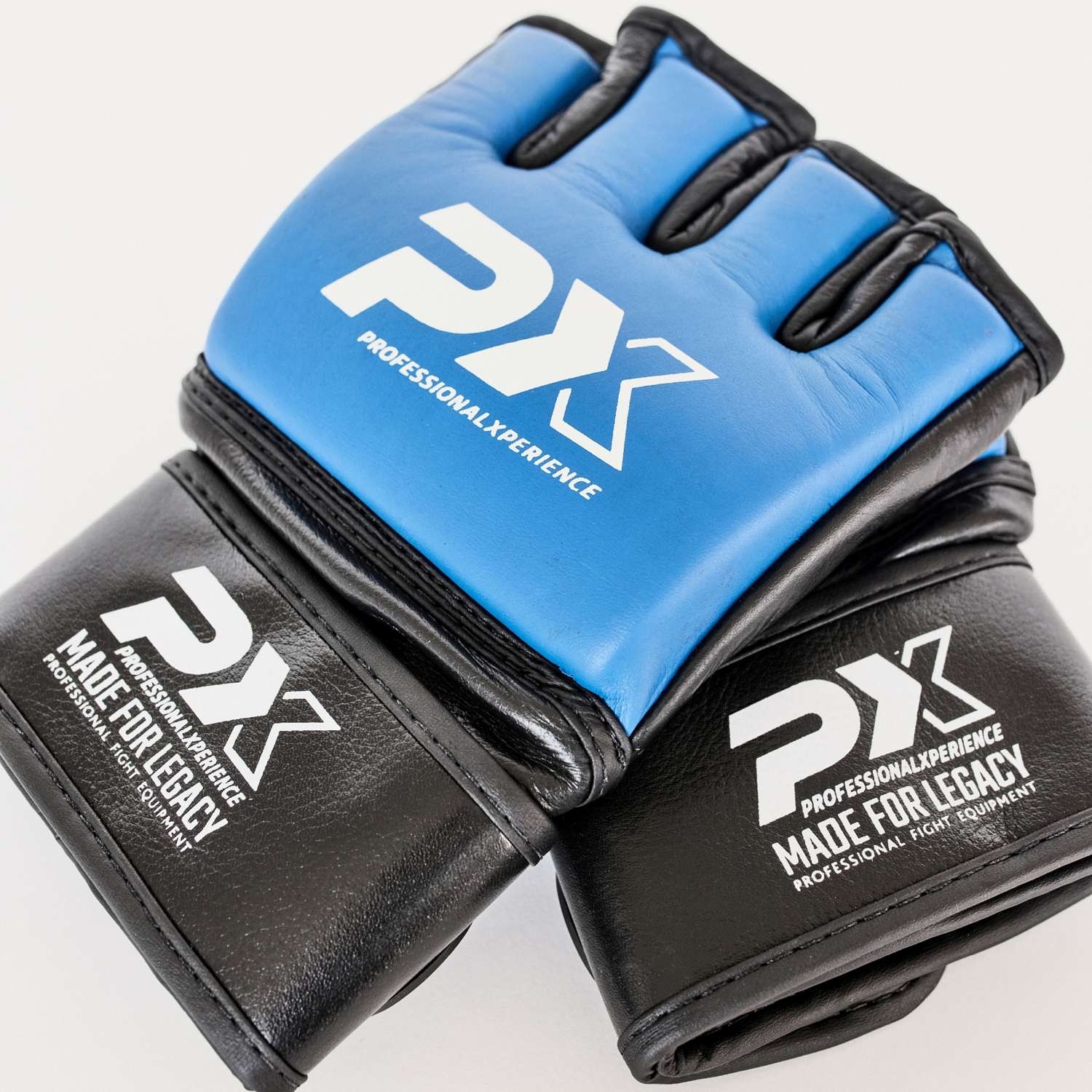 PX MMA-Handschutz Leder schwarz-blau XL