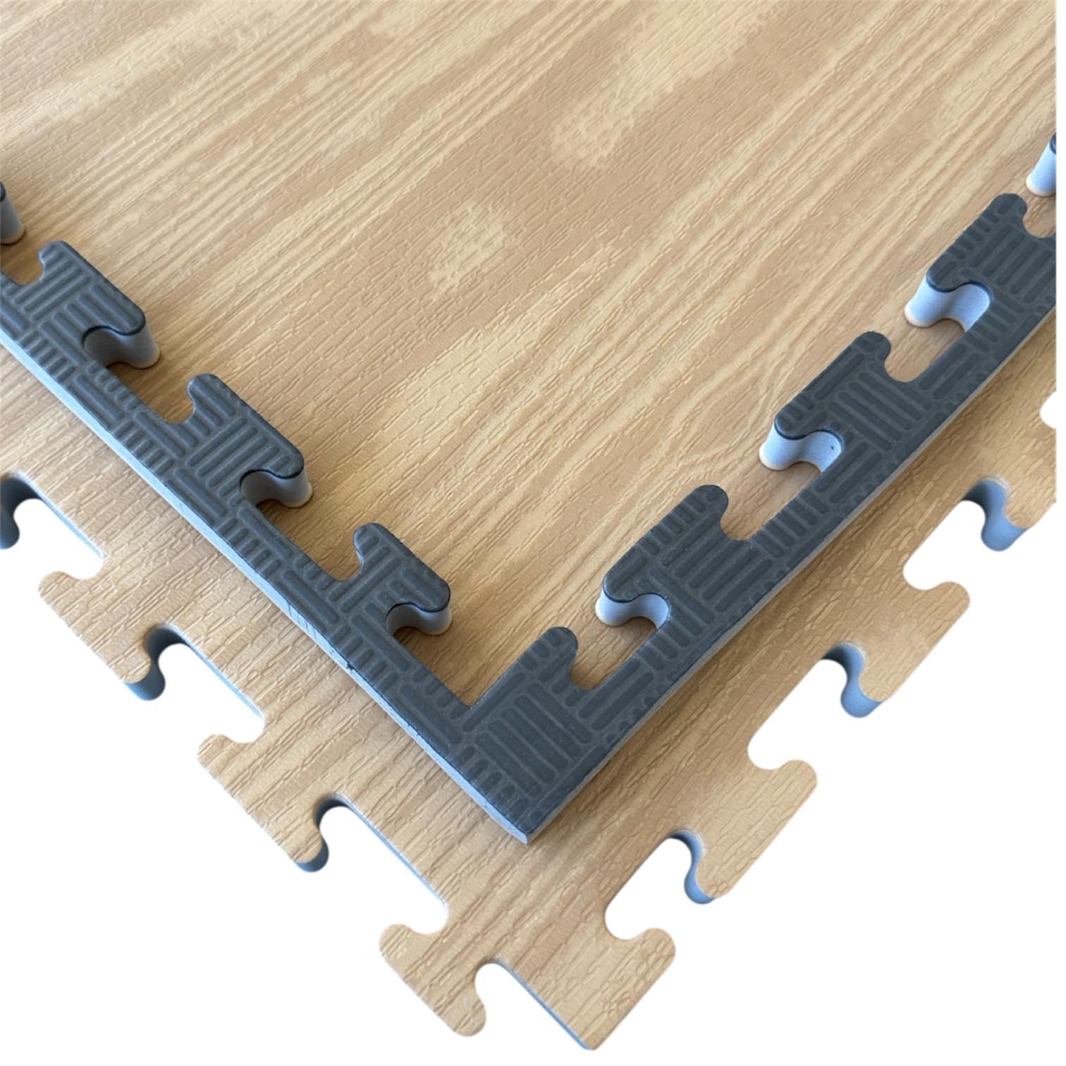 Kampfsportmatten Holzoptik/ schwarz 100 x 100 x 2,5cm