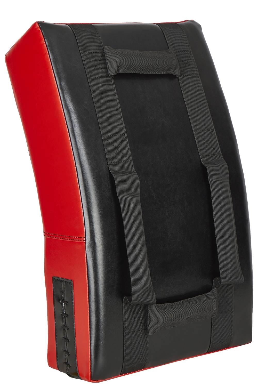 PX Schlagpolster Kunstleder schwarz - rot gekrümmt