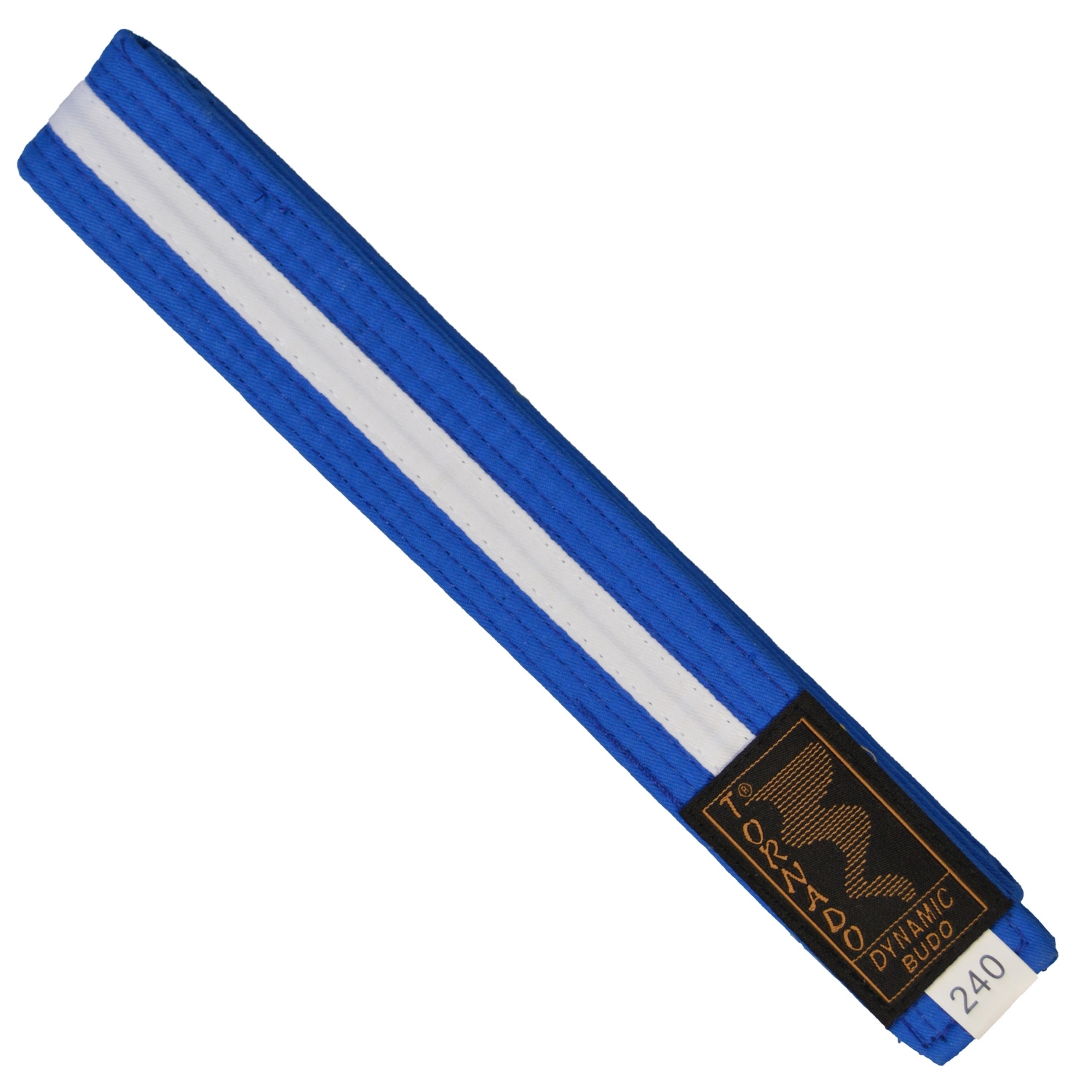 2-colour belt, blue- white stripe 220cm