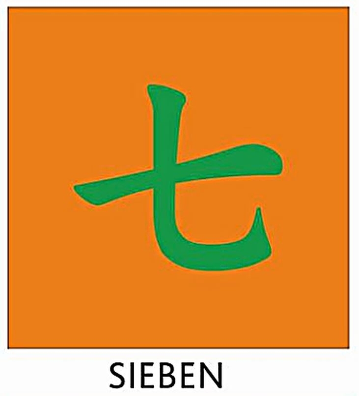 Kung Fu Schärpe Orange mit Chinesischer Bestickung SIEBEN