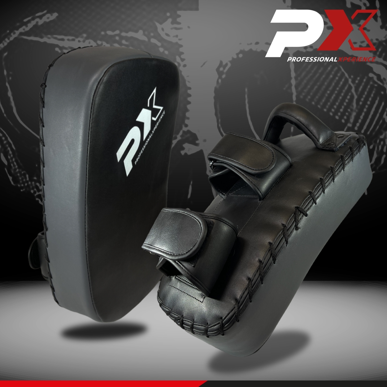 PX curved boxing pad, ca. 40 x 20 x 8 cm, black/grey
