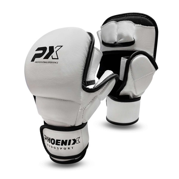 PX Grappling gloves leather white