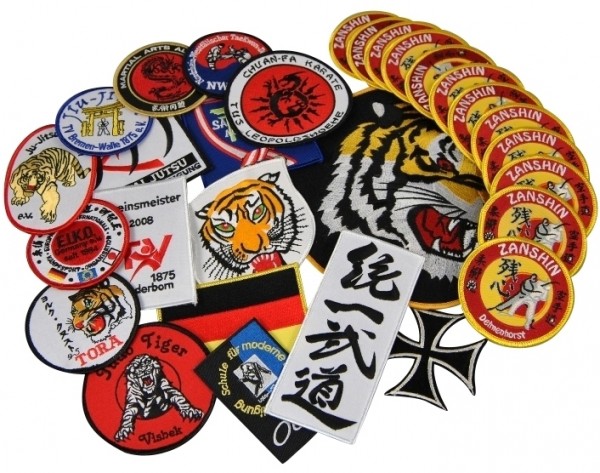individual embroidered badges, up to 50mm