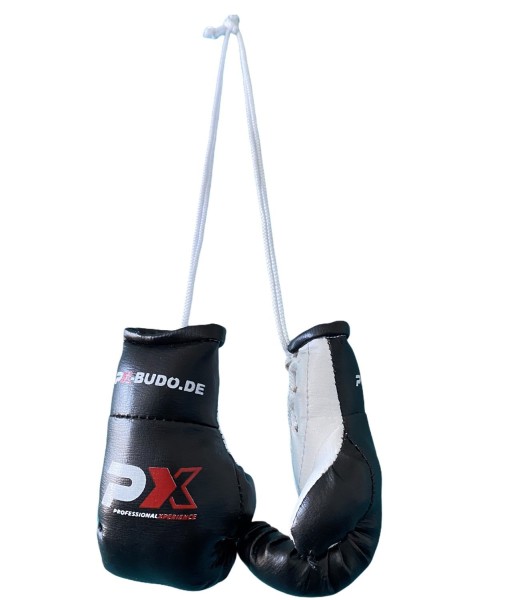 Paar Mini Boxhandschuhe zum Aufhängen mit Aufdruck PX