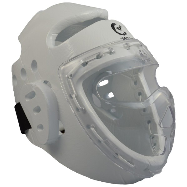 dipped foam head guard white, face mask