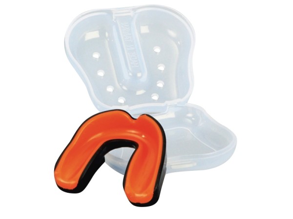 Zahnschutz WACOCU A+ schwarz-orange mit Box