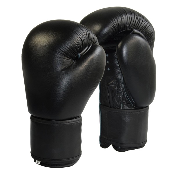 boxing gloves, genuine cowhide, black