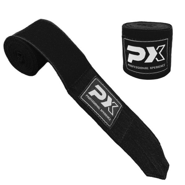 PX-Boxbandagen Länge 450 cm schwarz