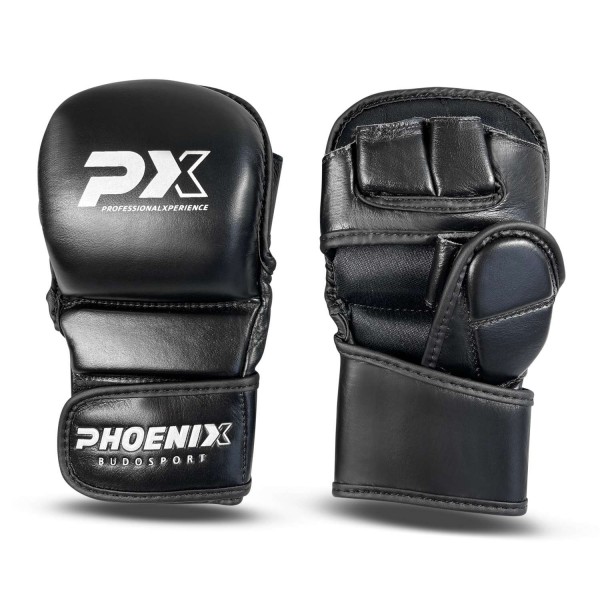PX Grappling gloves leather black