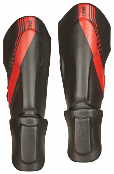PX Shin-instep guard FIGHT PRO black-red