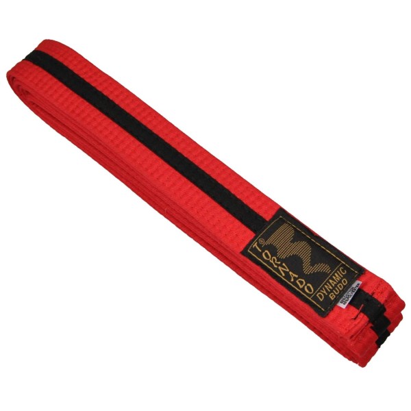 2-colour belt, red-blackstripe