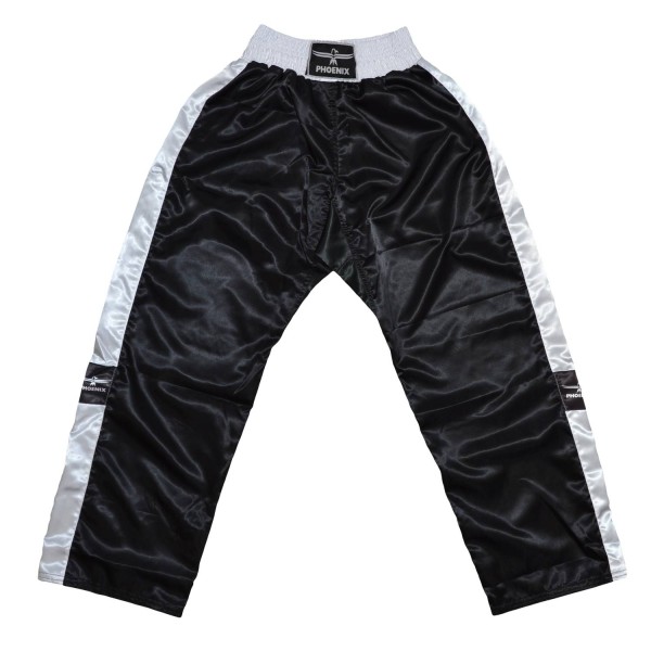 PX Satin trousers TOPFIGHT, black-white