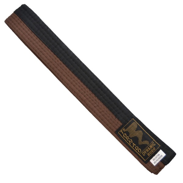 Poom belt, half brown, half black
