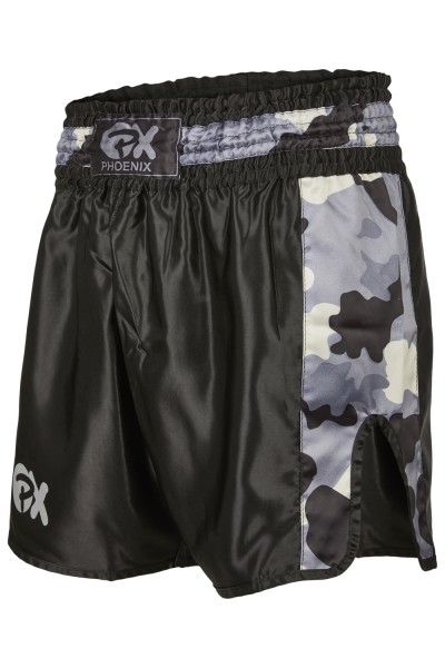 PX Thai Shorts, "Contender" schw-camo XXS