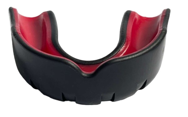 2-stufiger Zahnschutz Junior mit Box schwarz-rot