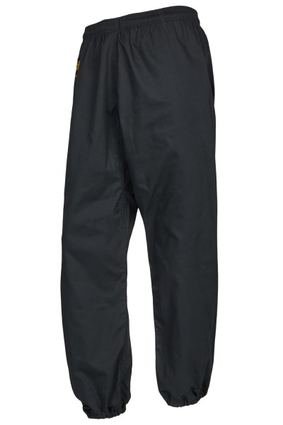 Kung Fu trousers, black, closed legs ends
