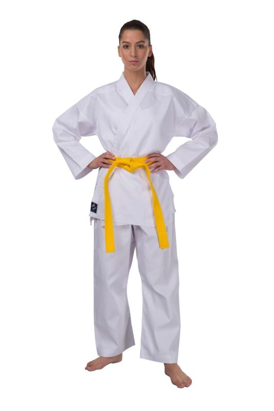 Costume De Taekwondo Enfant PX BUDO KIDS - Veste Et Pantalon Blancs, Ceinture Blanche Incluse (Revers En V)